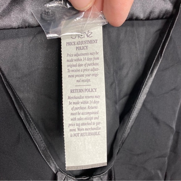 NWT Cache silk blouse black tie front size medium - Picture 3 of 10